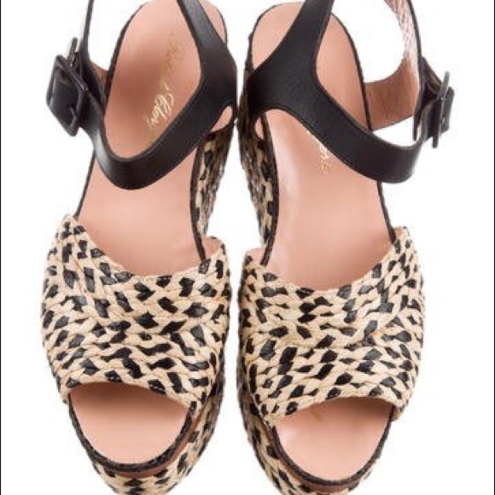 Raffia Wedge Sandals